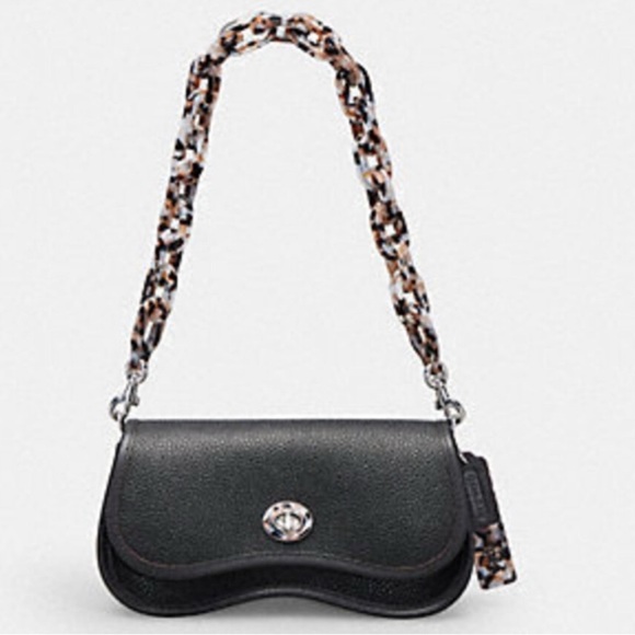 Coach Handbags - 🖤Coach NWT Coachtopia Wavy Dinky Black  Women's Bag with Multi‎ Color strap